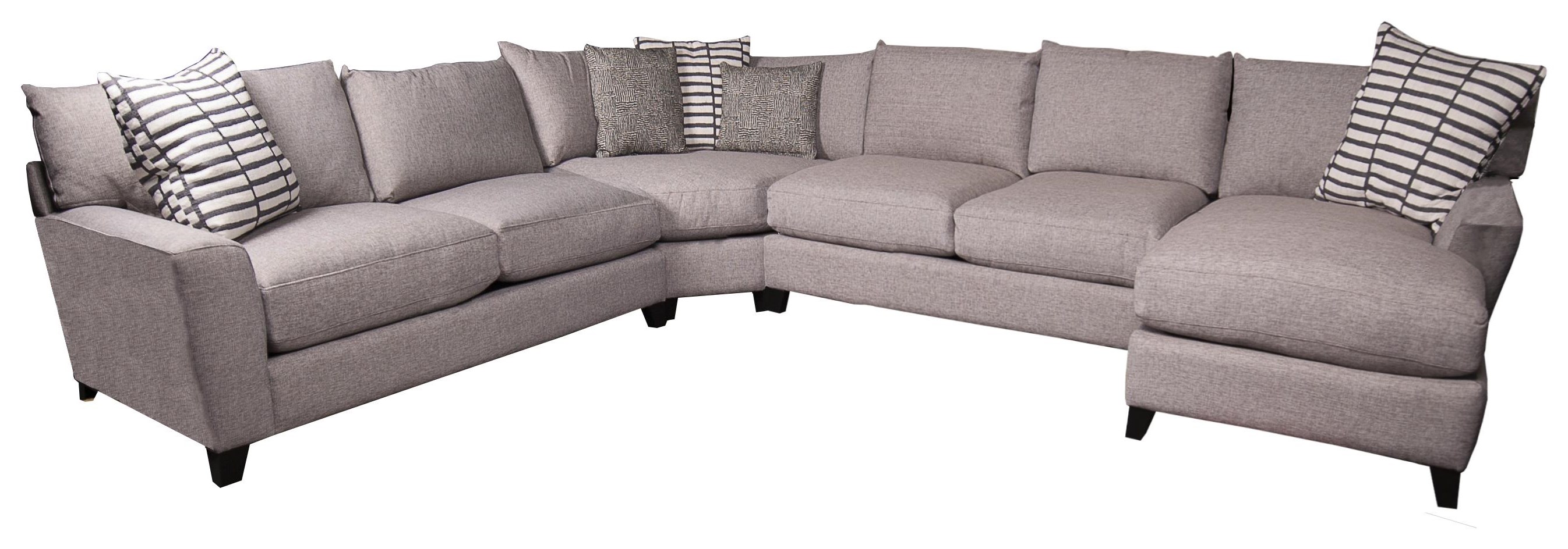 Jonathan Louis Harlow Sectional Sofa with Accent Pillows Morris Home